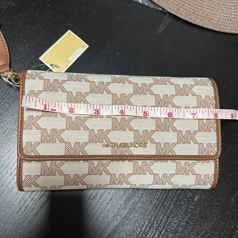 Michael Kors large zip around wallet crossbody Jet set Item - Picture 13 of 15
